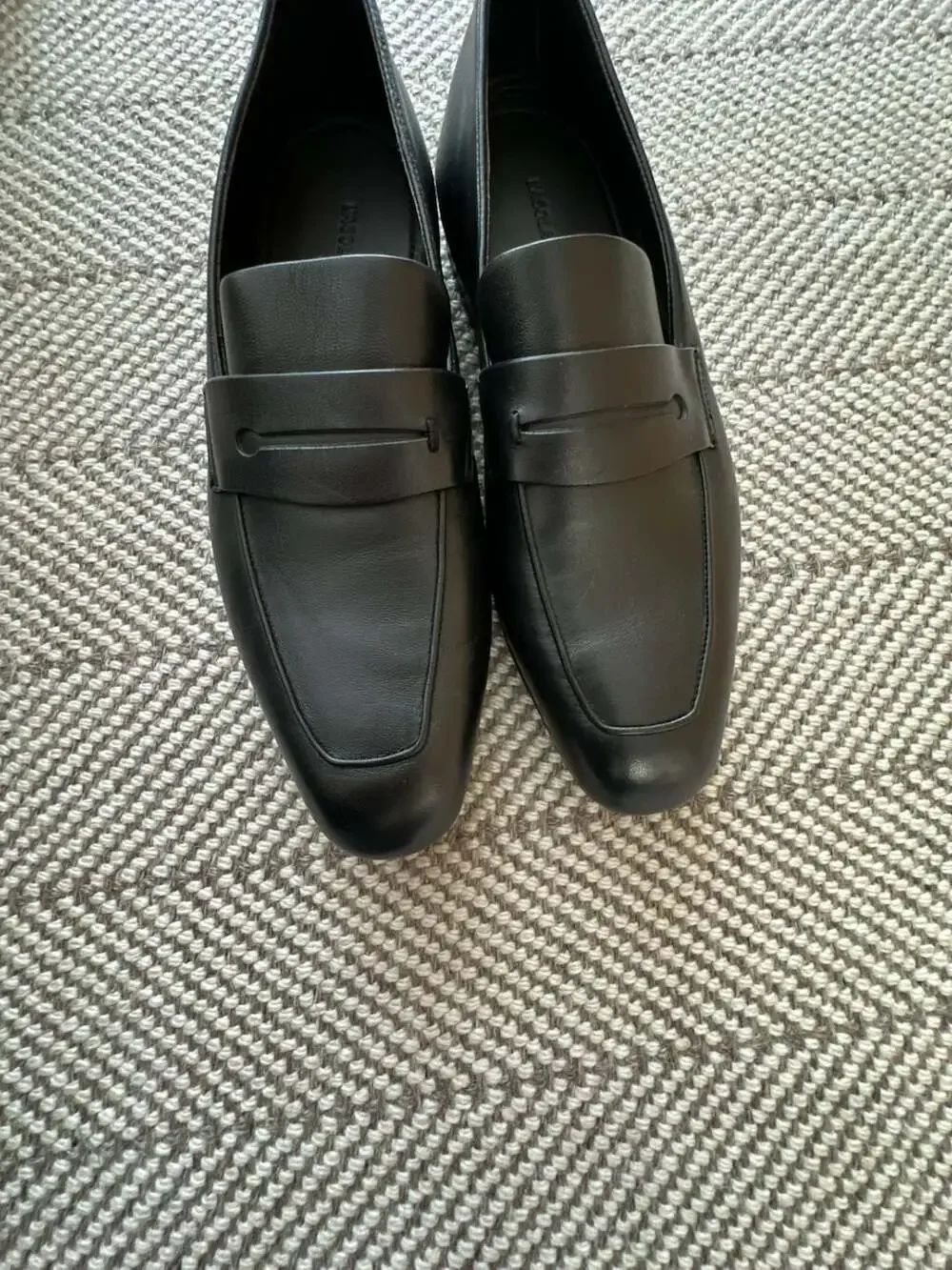 Zegna L'Asola Leather Loafers - Black